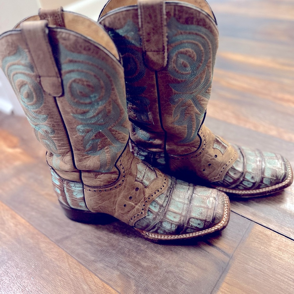 Womens Roper Copper Caiman Alligator Boots